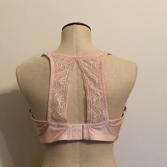 Paramour by Felina Carolina BLUSH PINK Seamless Plunge Racerback Bra Size 38DDD - Picture 6 of 9